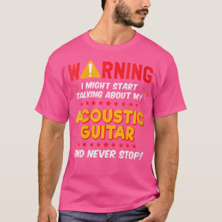 Camiseta Gráfica divertida de guitarra acústica Chiste
