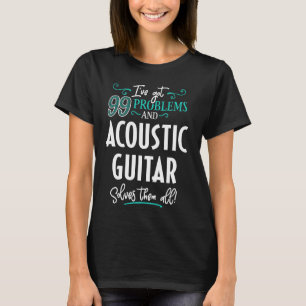 Camiseta Gráfica divertida de guitarra acústica - Tengo 99 