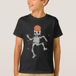 Camiseta Gráfica divertida de Halloween Skeleton Dancing