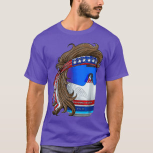 Camiseta Gráfica divertida de la cerveza de Mullet Patrióti