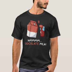 Camiseta Gráfica divertida de la leche de chocolate de la c