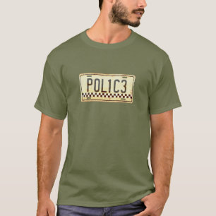 Camiseta Gráfica divertida de la placa de licencia de auto