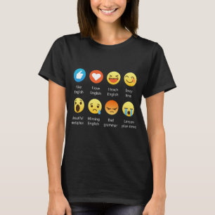 Camiseta gráfica divertida de los Emoticons de la