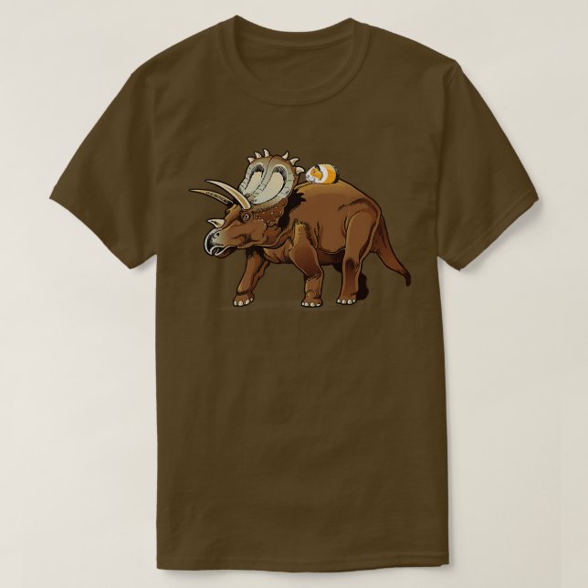 Camiseta Gráfica divertida de los triceratops dinosaurios (Diseño del anverso)