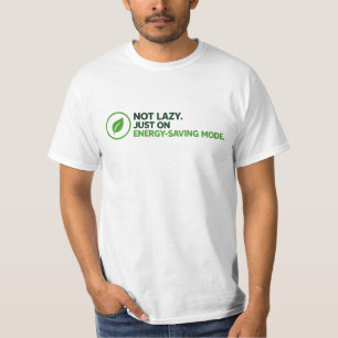 Camiseta gráfica divertida de "Modo de ahorro de e