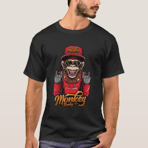 Camiseta gráfica divertida de mono