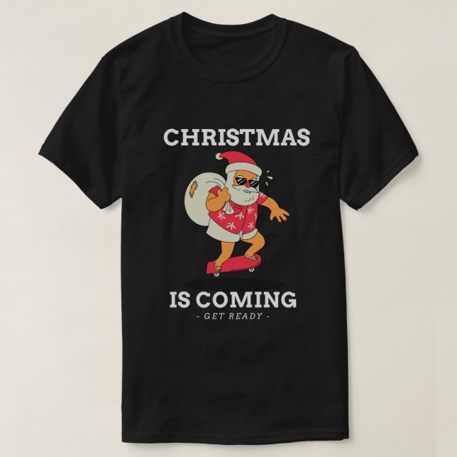 Camiseta Gráfica divertida de Navidades "Santa Navidades" (Diseño del anverso)