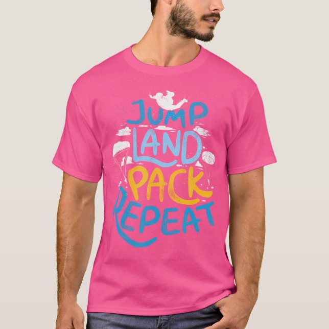 Camiseta Gráfica divertida de paracaidistas para mujeres y  (Anverso)