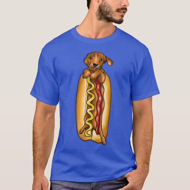 Camiseta Gráfica divertida de perro caliente de Dachshund p (Anverso)