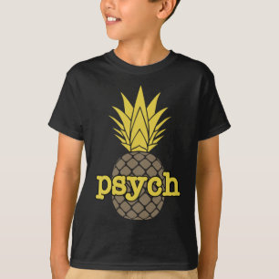 Camiseta Gráfica divertida de Psych Pineapple Fruit Brown