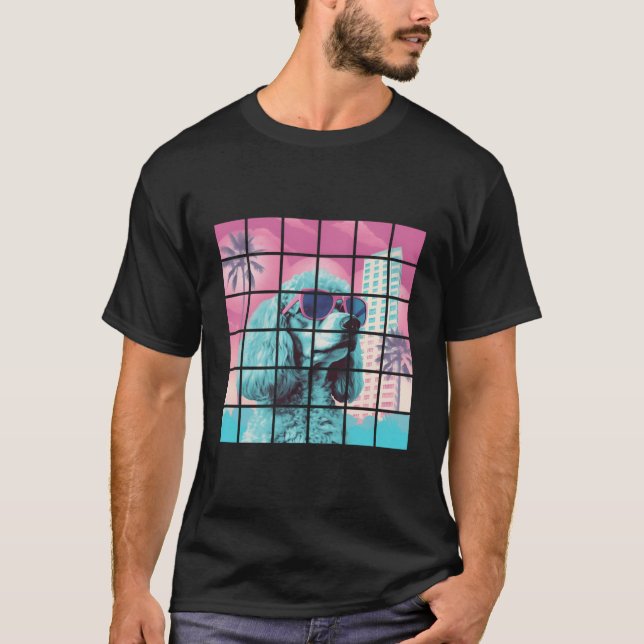 Camiseta Gráfica divertida de vaporwave de poodle de Guay (Anverso)