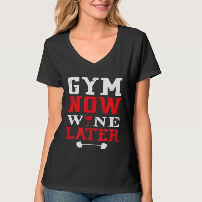 Camiseta Gráfica divertida de Wine Gym (Anverso)