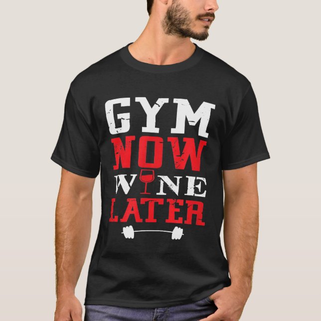 Camiseta Gráfica divertida de Wine Gym (Anverso)