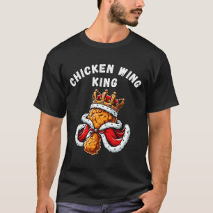 Camiseta Gráfica divertida del ala del pollo del Rey Bbq