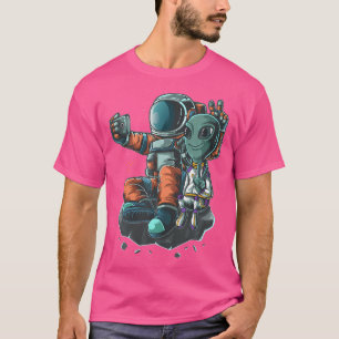 Camiseta Gráfica divertida del astronauta Roswell Alien Sle