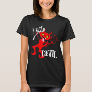 Camiseta Gráfica divertida del pequeño diablo rojo