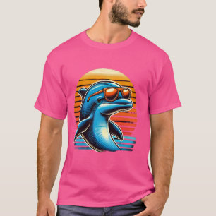 Camiseta Gráfica divertida Dolphin Lover Vacation Retro S