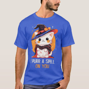 Camiseta Gráfica divertida felina Pun Witch Spell Hombres N