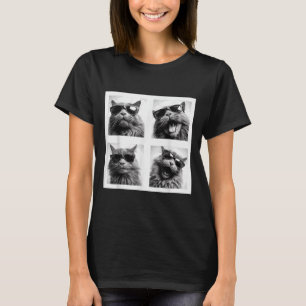 Camiseta Gráfica divertida foto de gatos Selfie Gracioso _1