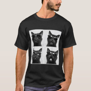 Camiseta Gráfica divertida foto de gatos Selfie Gracioso _2