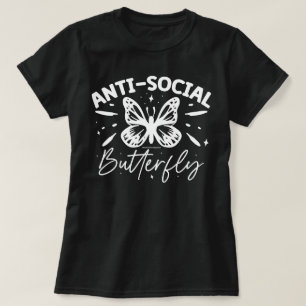 Camiseta Gráfica Divertida – Mariposa Antisocial