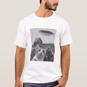 Camiseta Gráfica divertida para gato alienígena Tee