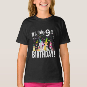 Camiseta gráfica divertida para niñas de 9 años co