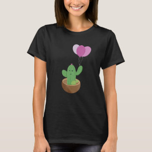 Camiseta Gráfica divertida Personalizado de Cactus Balloon