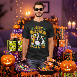 Camiseta Gráfica divertida retro negro de Halloween Persona