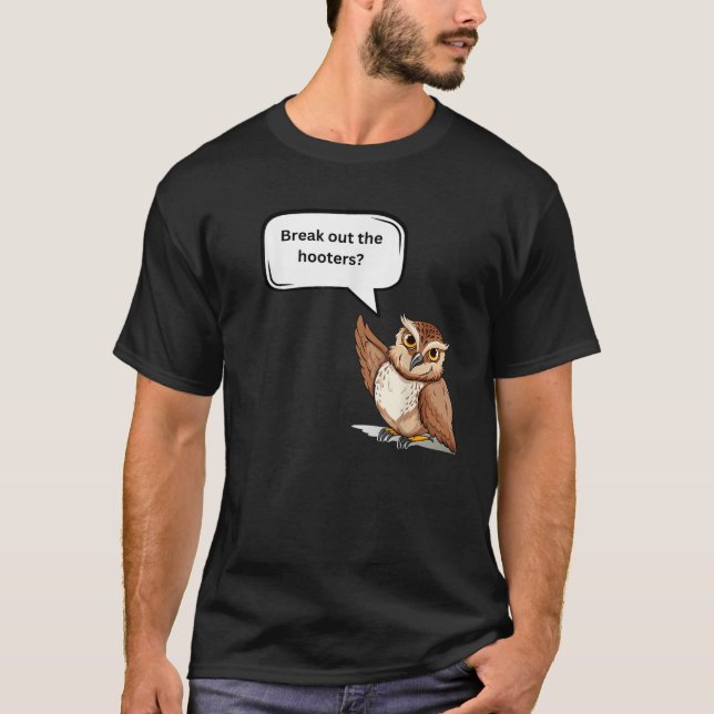 Camiseta Gráfica divertida salta a los hooters (Anverso)