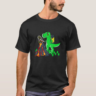 Camiseta Gráfica divertida T-Rex Roast Marshmallow Ilustrac