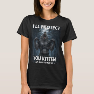 Camiseta Gráfica divertida te protegerá de la lana alfa de 