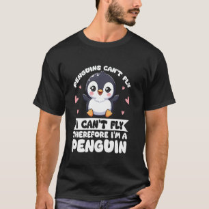 Camiseta Gráfica divertida y linda pingüina y amante del pi