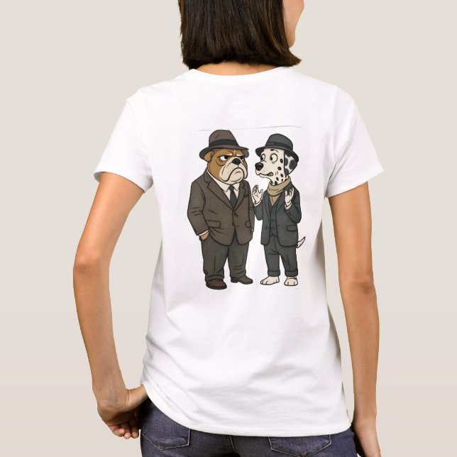 Camiseta gráfica duo de detectives Benjamin button (Reverso)