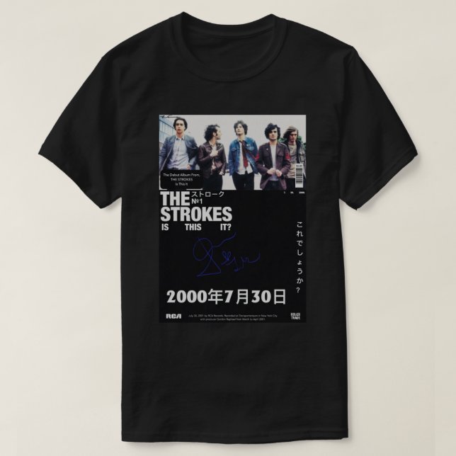 Camiseta Gráfica El Logo De Strokes Banda De Rock (Diseño del anverso)