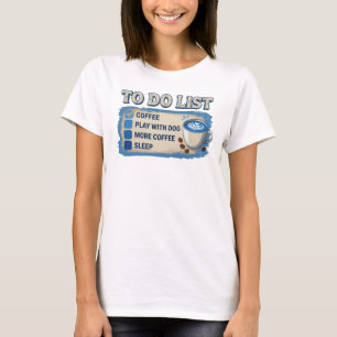 Camiseta gráfica elegante en oro COFFEE PLAY WITH