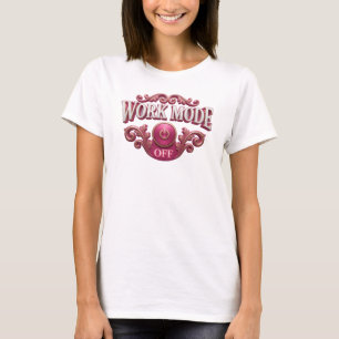 Camiseta gráfica elegante y elegante roja WORK MOD