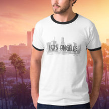 Camiseta gráfica en el horizonte de Los Ángeles