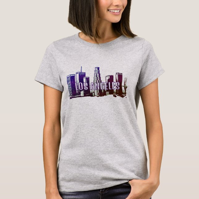 Camiseta gráfica en el horizonte de Los Ángeles (Anverso)