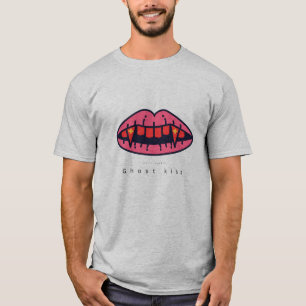 Camiseta gráfica espeluznante de beso de fantasma