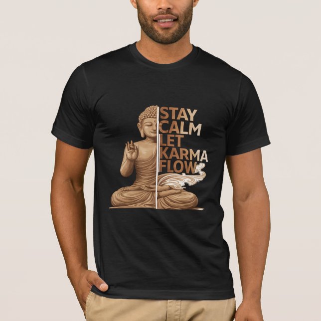 Camiseta gráfica espiritual de Buda para hombres (Anverso)