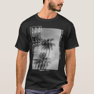 Camiseta Gráfica estética de la ropa de calle japonesa Palm