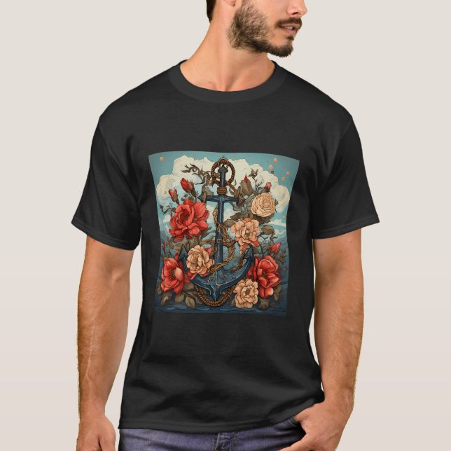 Camiseta Gráfica estilo boho de ancla (Anverso)