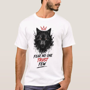Camiseta gráfica Fear No One Trust Few, Lobo Solit