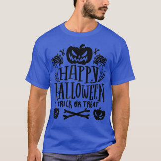 Camiseta Gráfica feliz de la calabaza TrickorTreat de Hallo