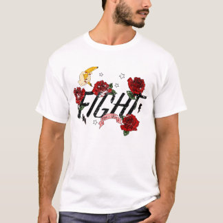 Camiseta gráfica floral de lucha intensa - Rosas r