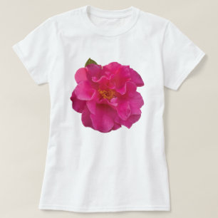 Camiseta gráfica floral realista de Camelia Rosa F