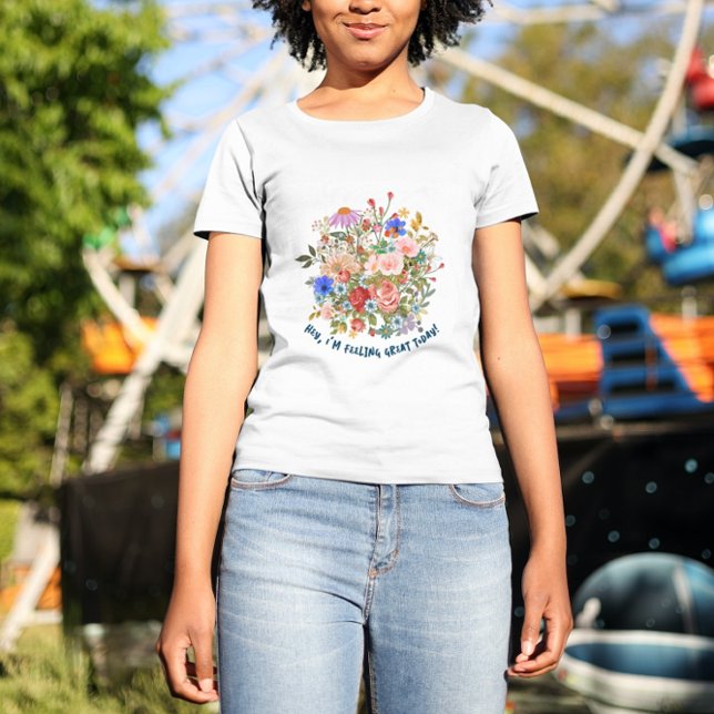 Camiseta gráfica floral y eslogan (Subido por el creador)