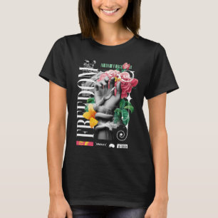Camiseta gráfica Freedom Floral Power Fist