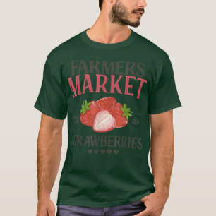 Camiseta Gráfica fresa en el mercado de los agricultores re